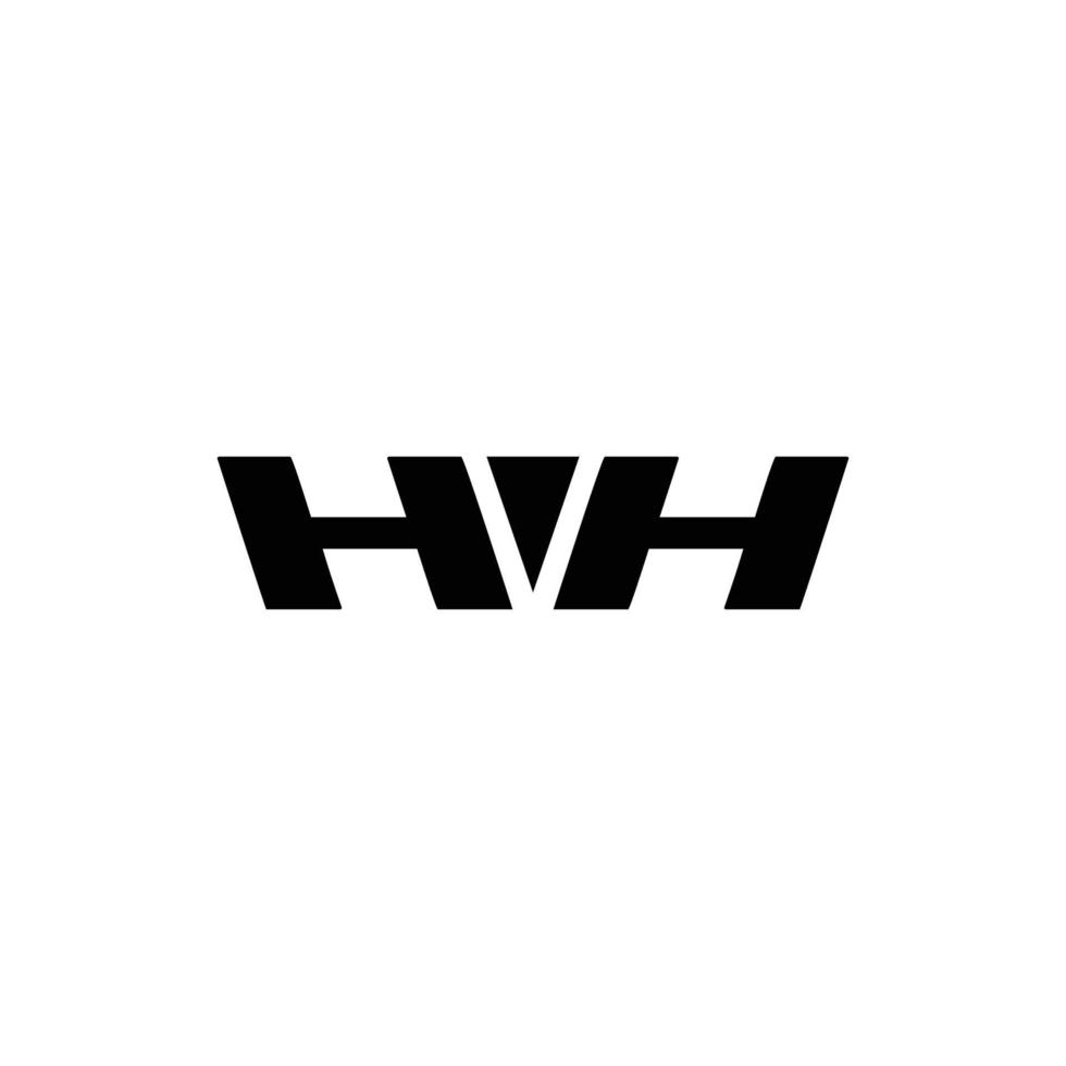 moderno y elegante logotipo de iniciales de letra hvh 1 vector
