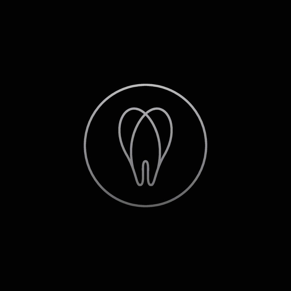 Modern simple and elegant dental icon logo vector