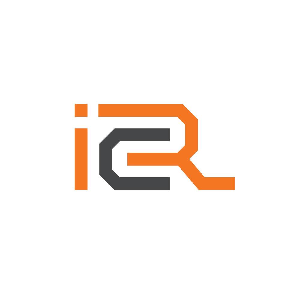 el diseño del logotipo de la letra inicial icr vector