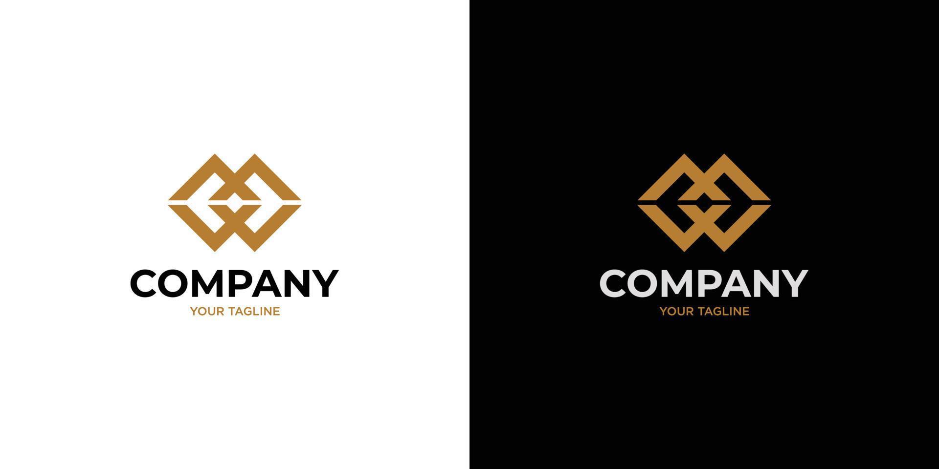 Modern and elegant the WM letter initials logo 1 vector