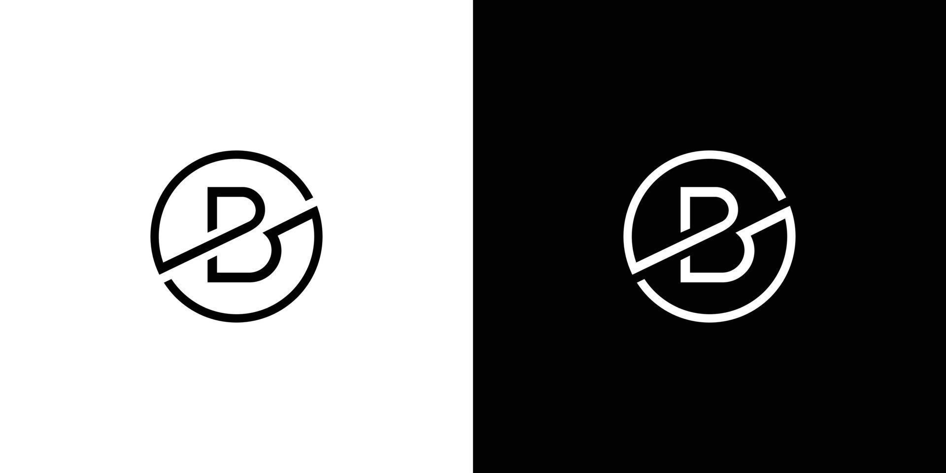 Modern and unique letter B initials logo design 7 vector