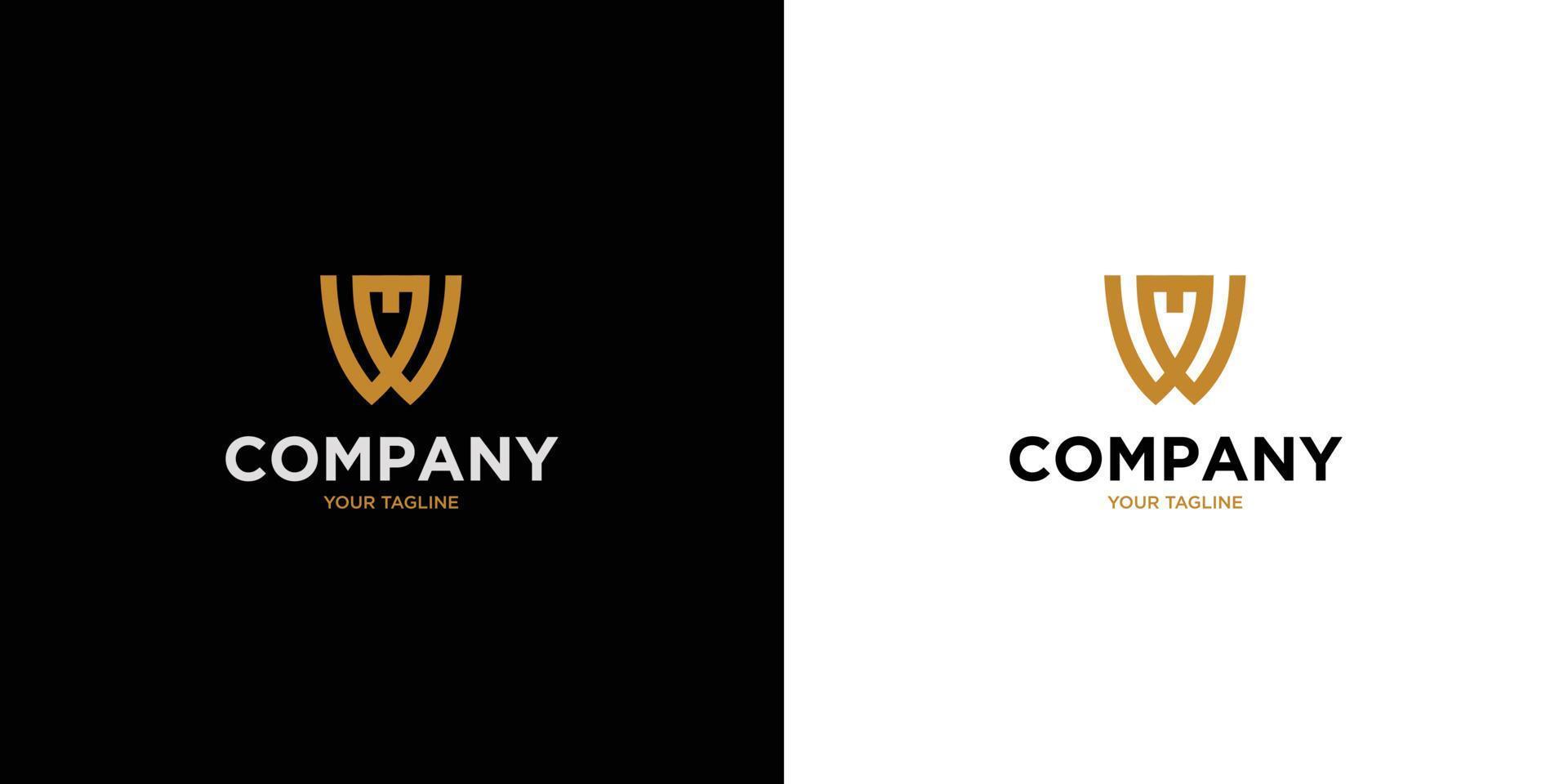 Modern and elegant, the WM letter initials logo vector