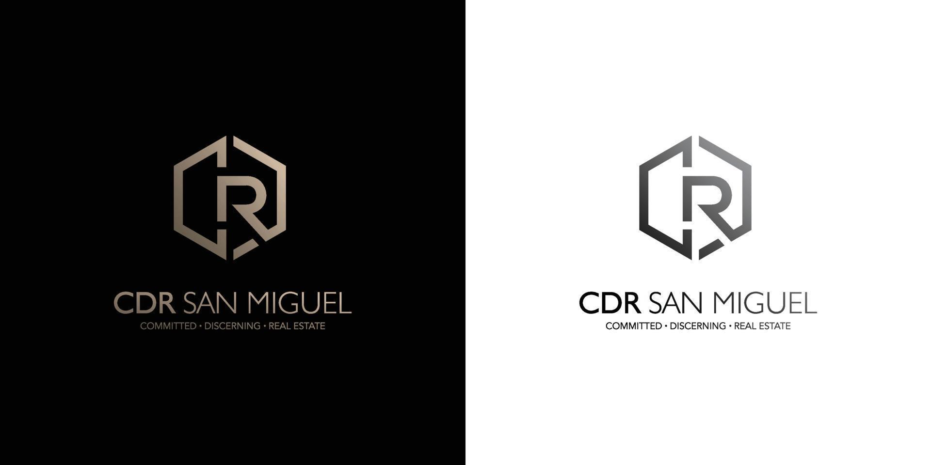 The initial letter CDR logo design modern and professional vector