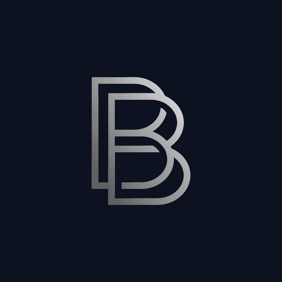 The initial letter BB logo design vector