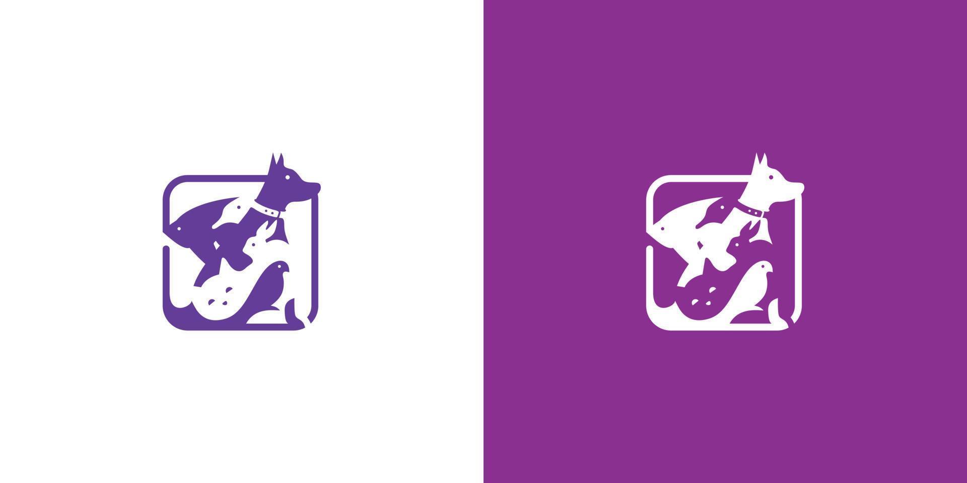 el diseño simple y moderno del logotipo de manchas para mascotas es adecuado para el negocio de las mascotas 4 vector