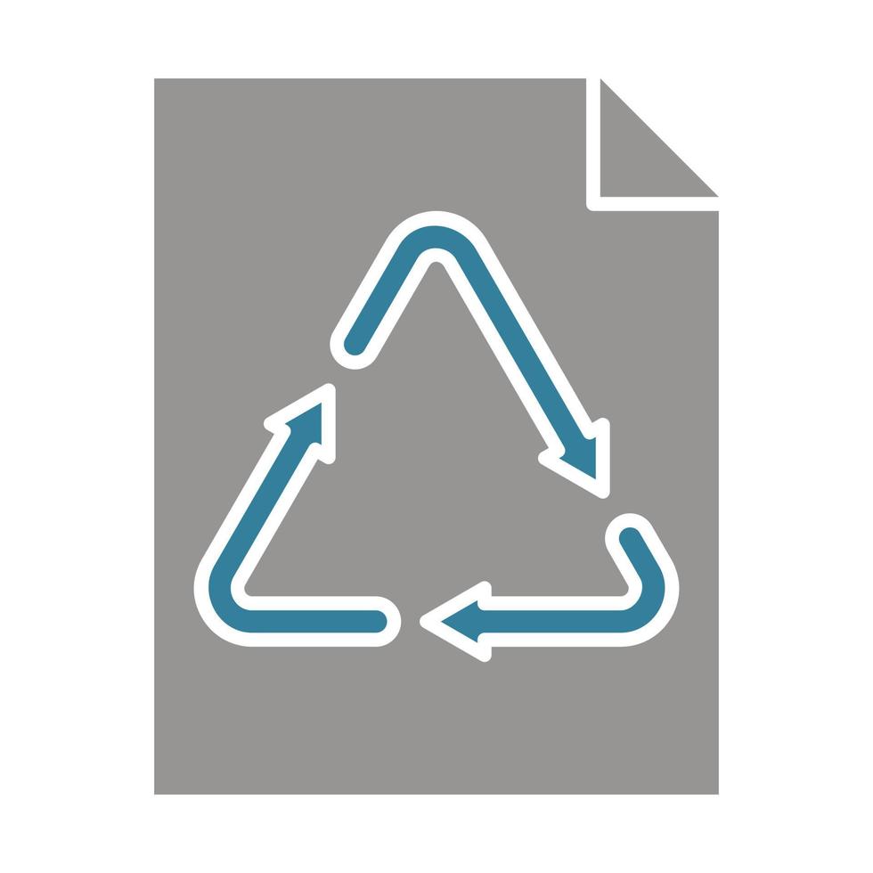 Paper Recycle Glyph Two Color Icon vector