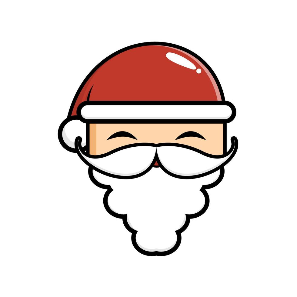 Cute and adorable santa claus mascot. Vector illustration.