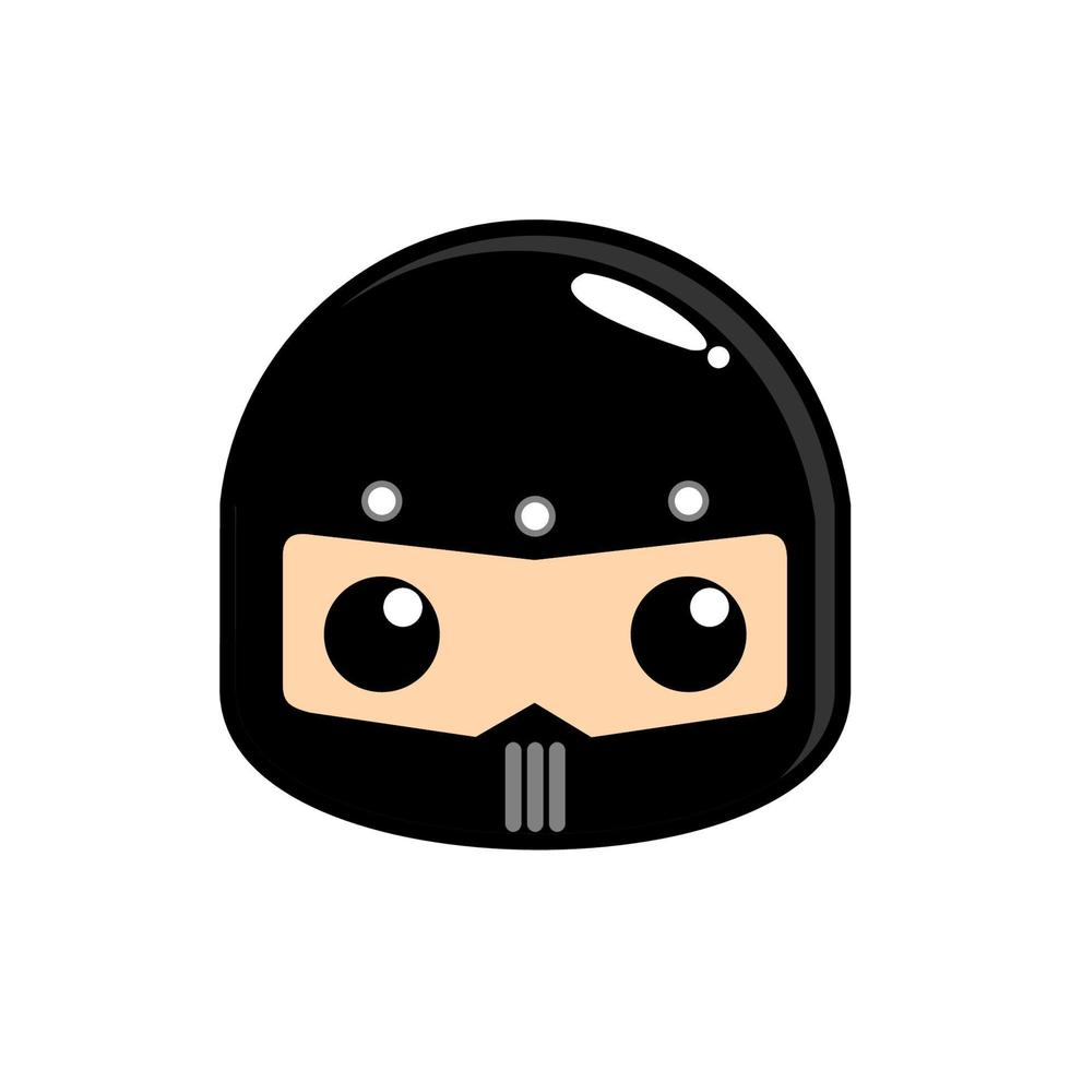 Adorable and cute mascot with retro helmet. Vector illustration.