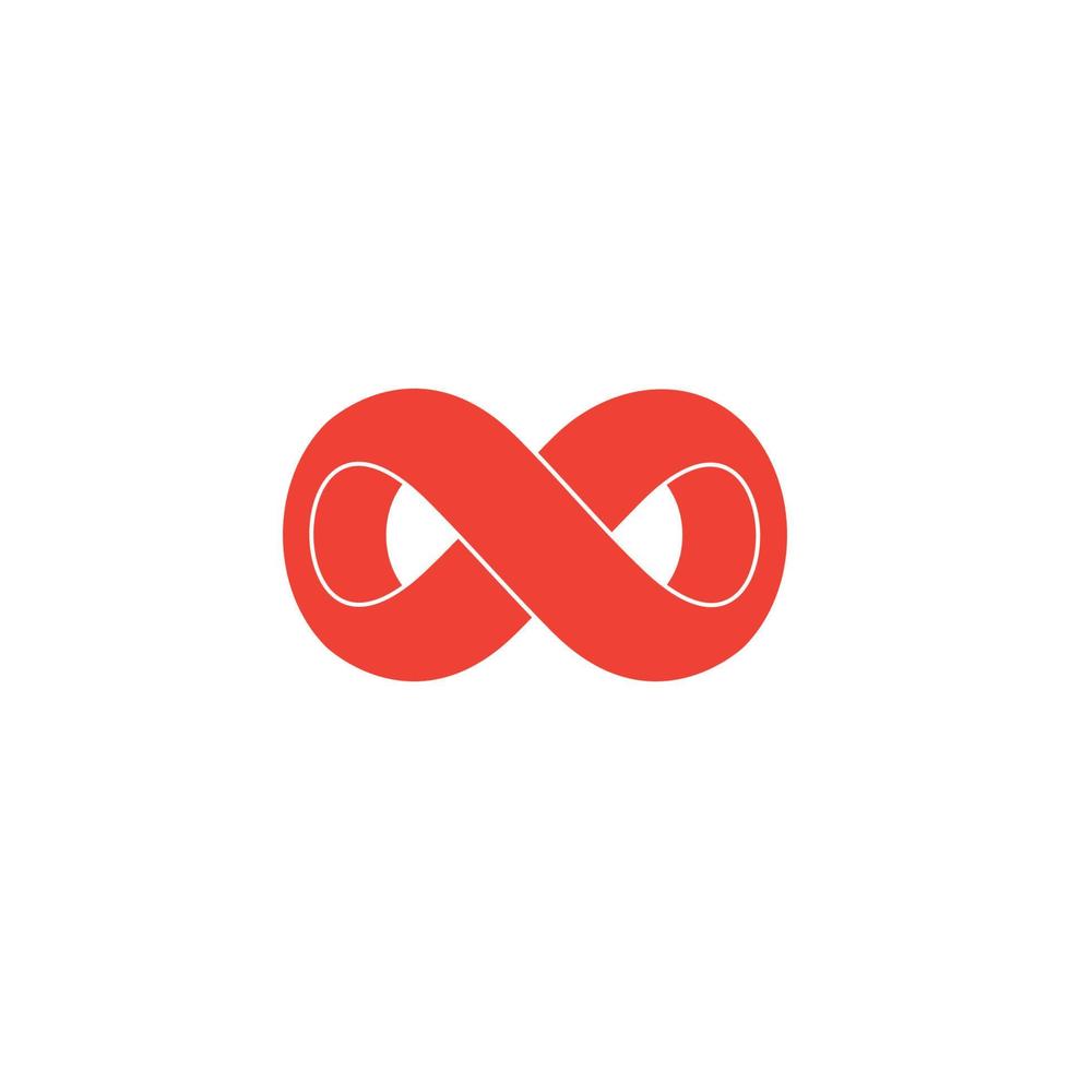 infinity curves overlapping 3d design symbol logo vector