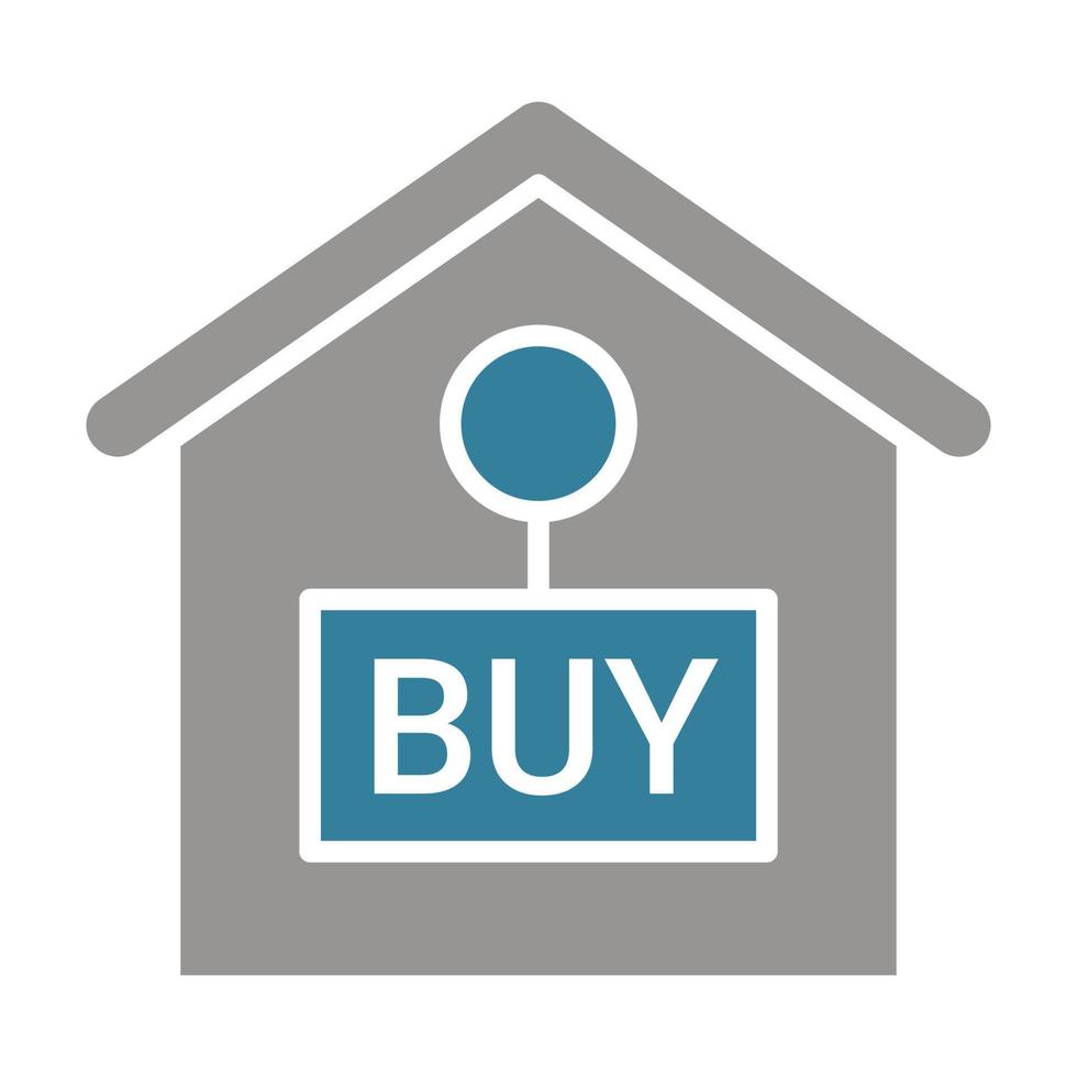 Buy House Glyph Two Color Icon vector