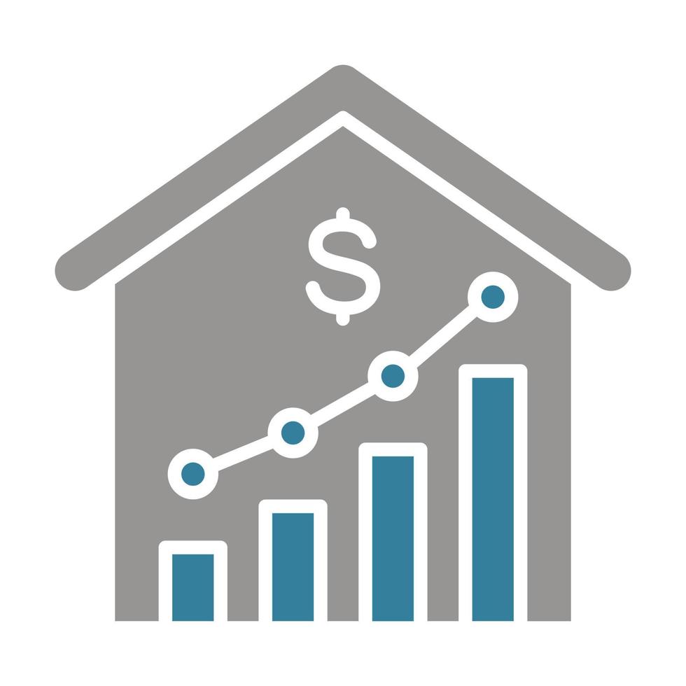 House Price Increase Glyph Two Color Icon 4698169 Vector Art at Vecteezy