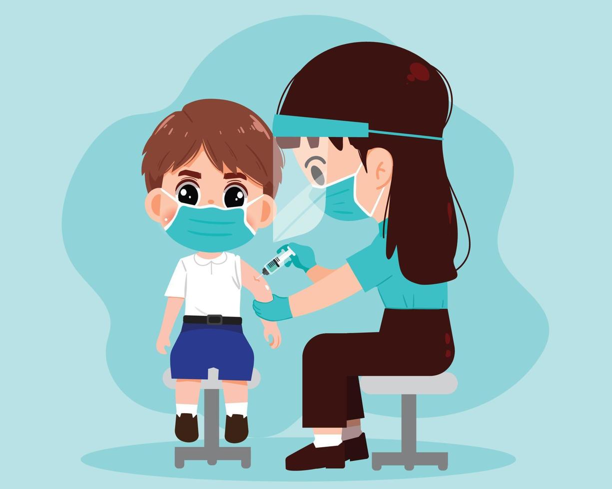doctora inyectando la vacuna a un niño estudiante concepto médico y de salud ilustración de arte de dibujos animados dibujados 4698261 Vector en Vecteezy doctora inyectando la vacuna a un niño estudiante concepto médico y de salud ilustración de arte de dibujos animados dibujados 4698261 Vector en Vecteezy