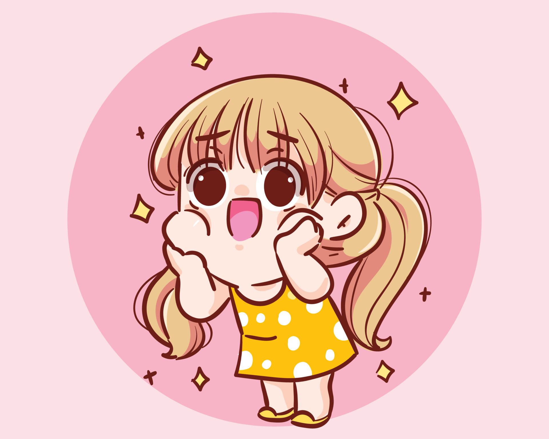 Happy cute girl character hand drawn cartoon art illustration 4698336 Vector Art at Vecteezy Happy cute girl character hand drawn cartoon art illustration 4698336 Vector Art at Vecteezy