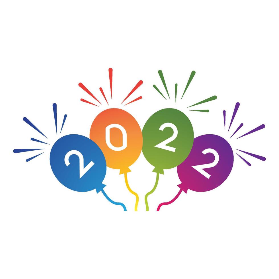 Happy New Year 2022 vector