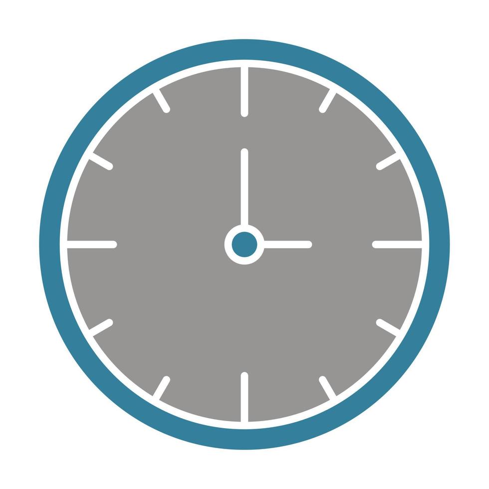 Clock Glyph Two Color Icon vector