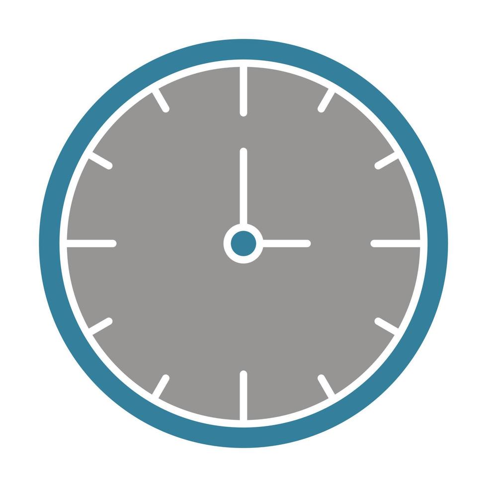 Clock Glyph Two Color Icon vector