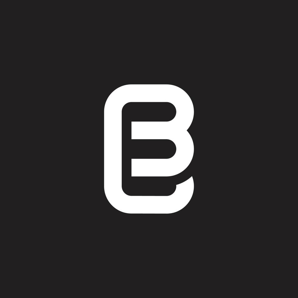 letter bl simple geometric linked line logo vector