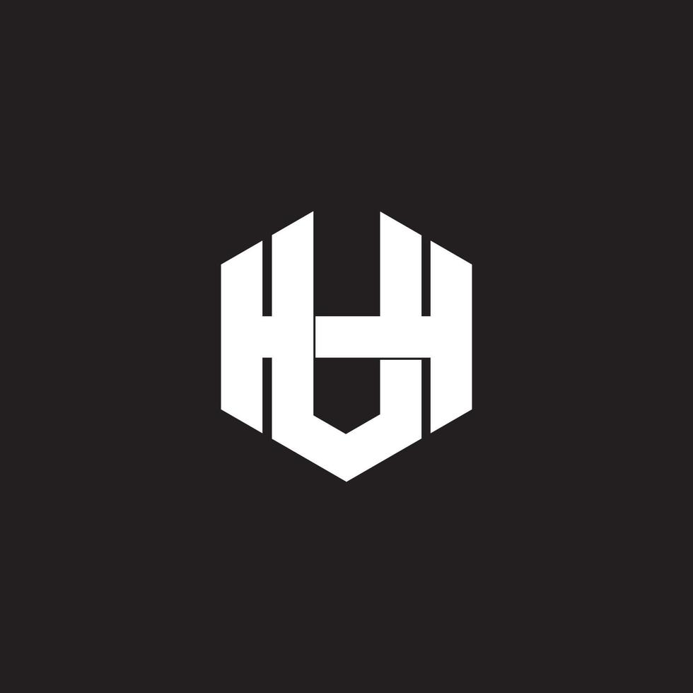 letter hv simple hexagonal geometric symbol logo vector