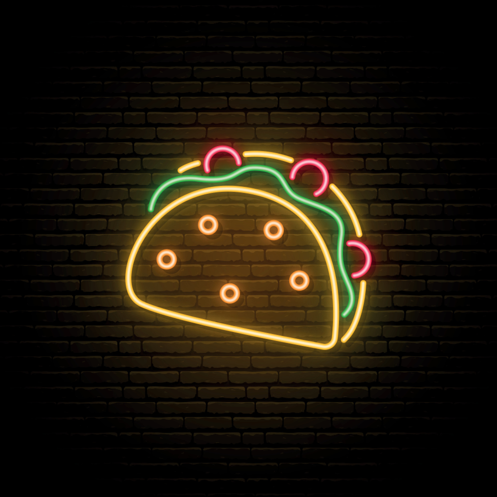 Neon Taco sign. 4698783 Vector Art at Vecteezy