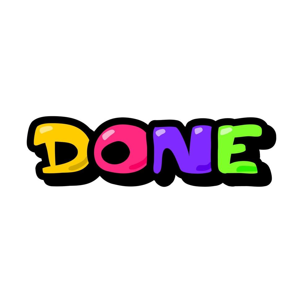 Done grafitti doodle fancy vector
