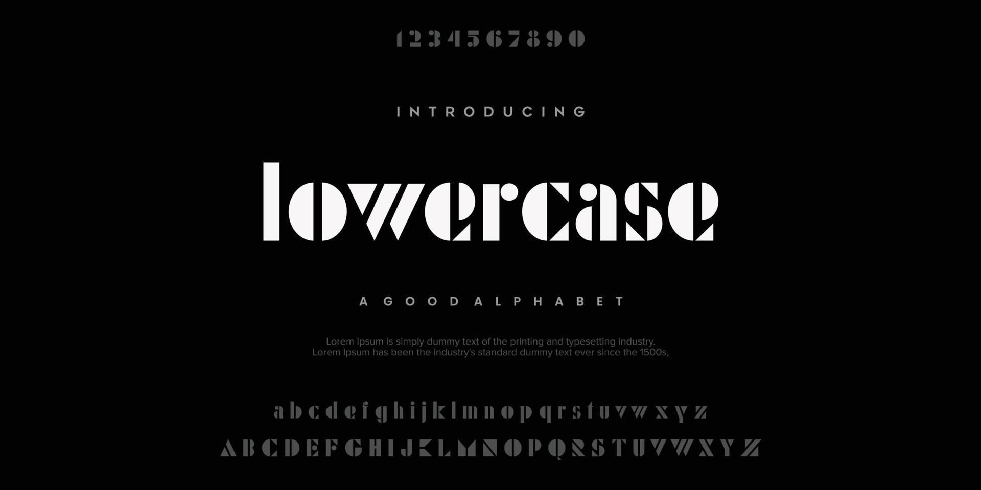 lowercase Modern minimal abstract alphabet fonts. Typography technology, electronic, movie, digital, music, future, logo creative font. vector illustration