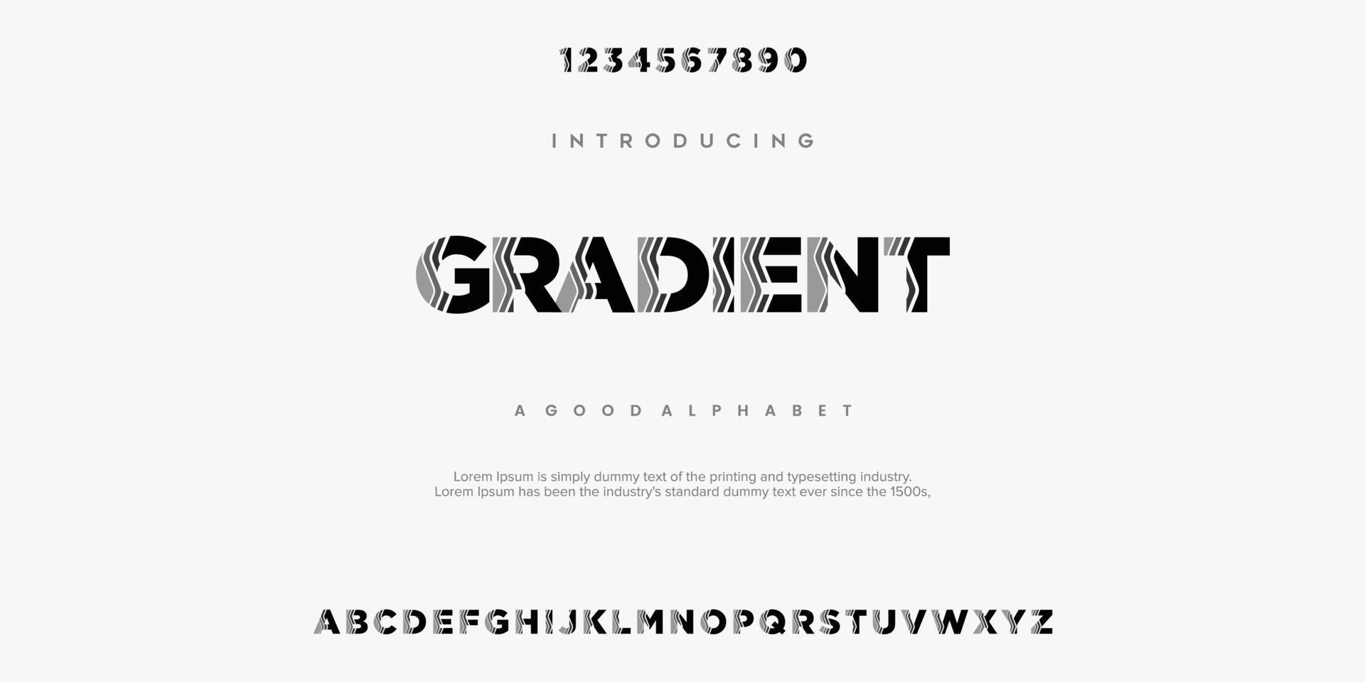 GRADIENT Sport Modern Future bold Alphabet Font. Typography urban style fonts for technology, digital, movie logo bold style. vector illustration