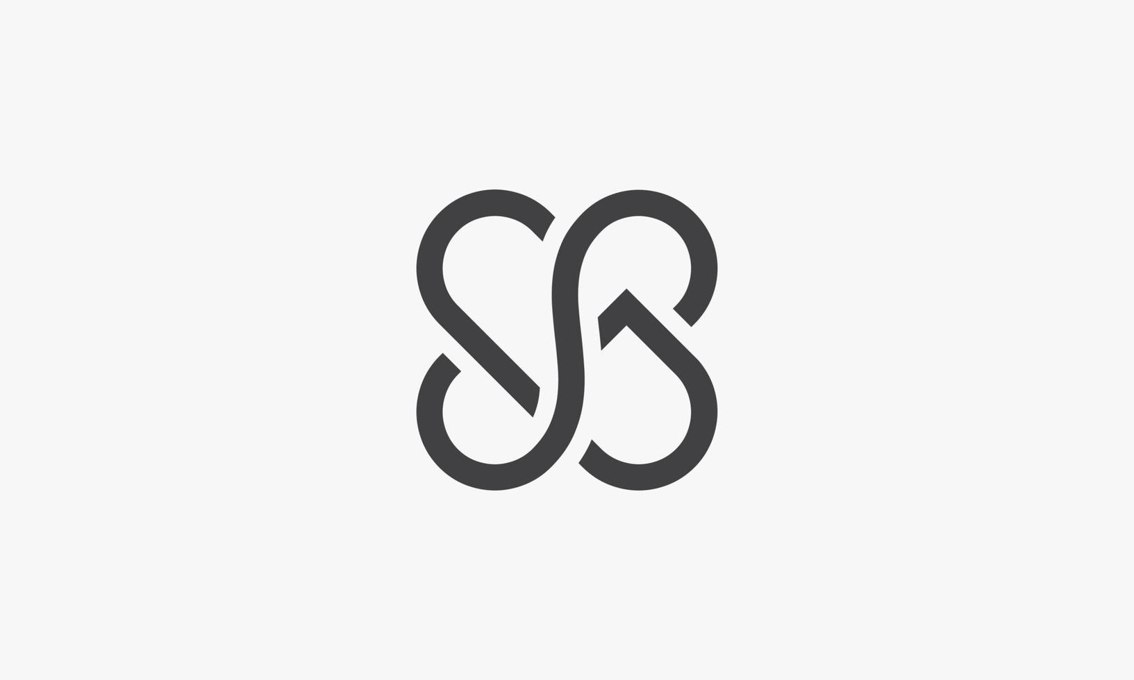 SG or GS logo. isolated on white background. vector