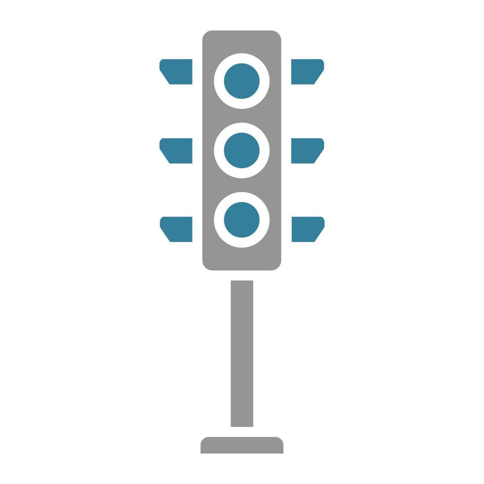 Traffic Lights Glyph Two Color Icon vector