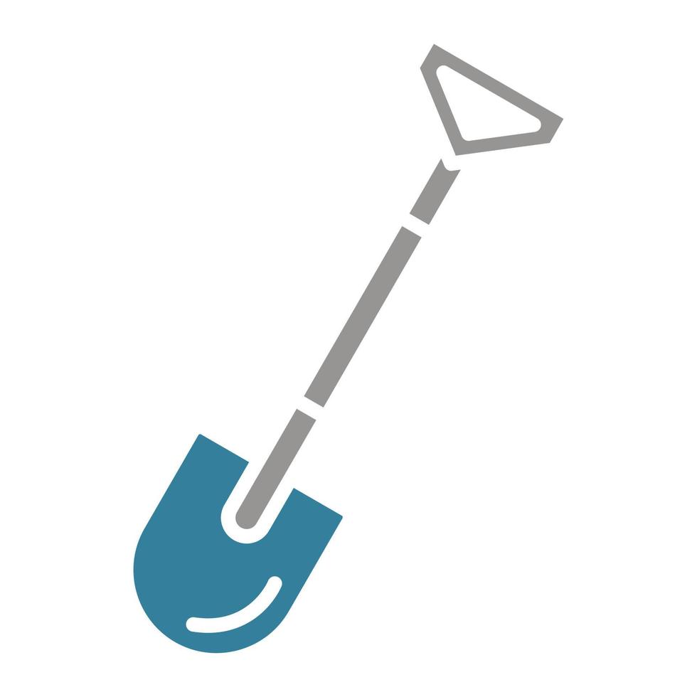 Shovel Glyph Two Color Icon vector