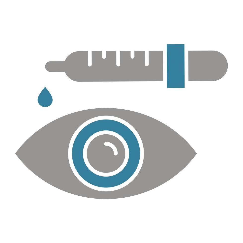 Eye Drops Glyph Two Color Icon vector