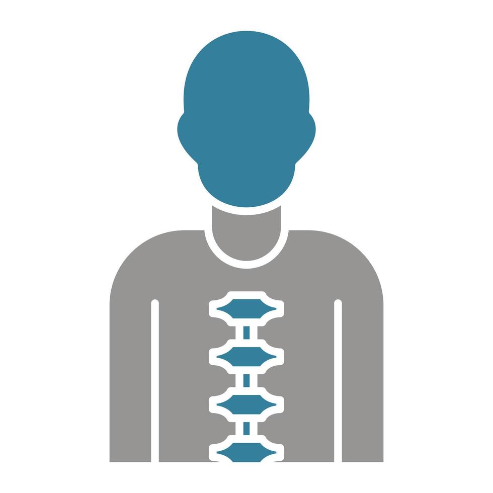 Backbone Glyph Two Color Icon vector