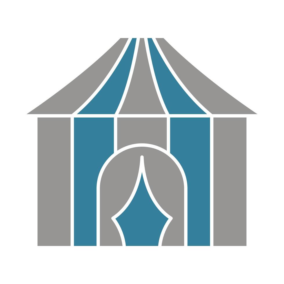 Tent Glyph Two Color Icon vector