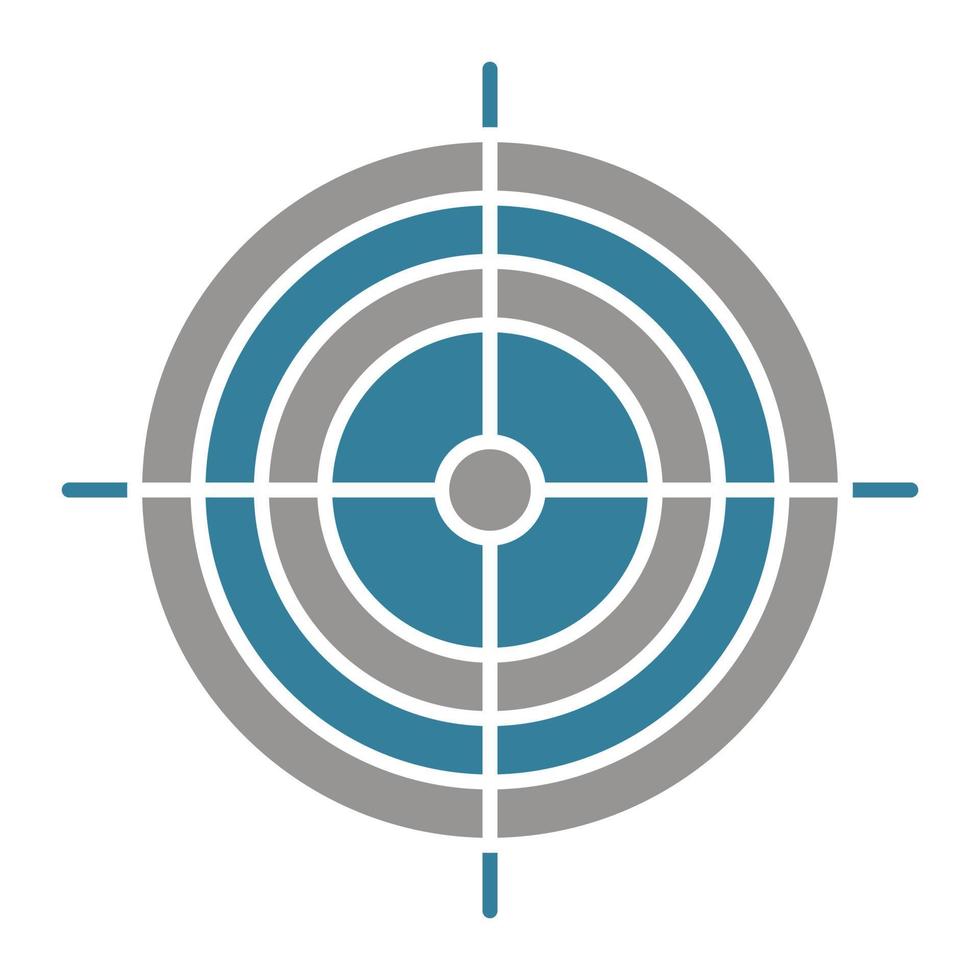 Objective Glyph Two Color Icon vector