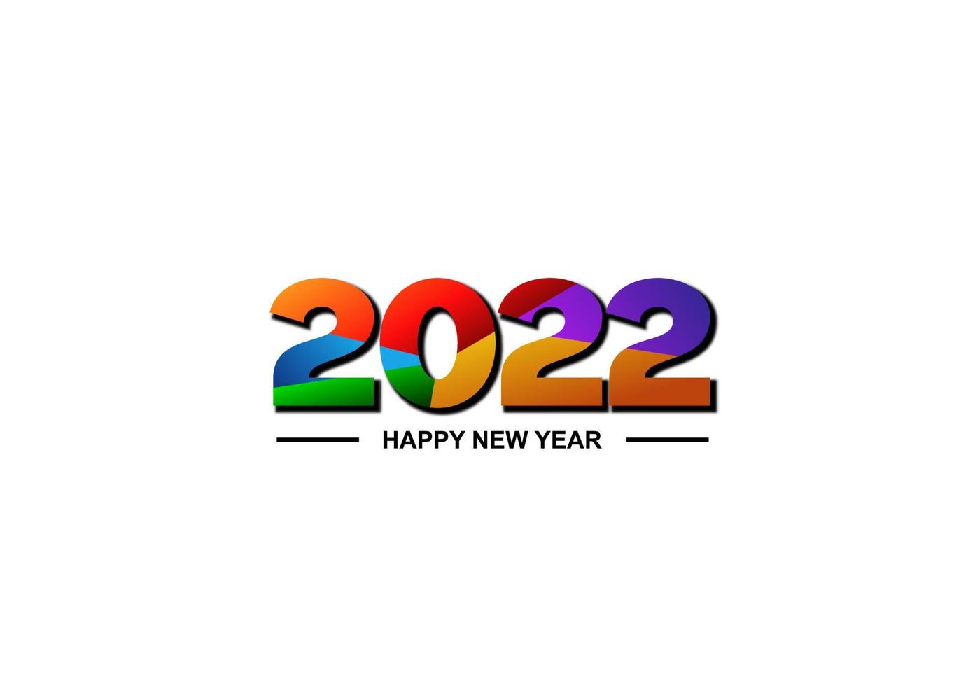 2022. 2022 Text. Happy New Year 2022. suitable for greeting, invitations, banner or background design of 2022, Vector design illustration