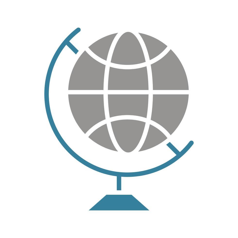 Globe Glyph Two Color Icon vector