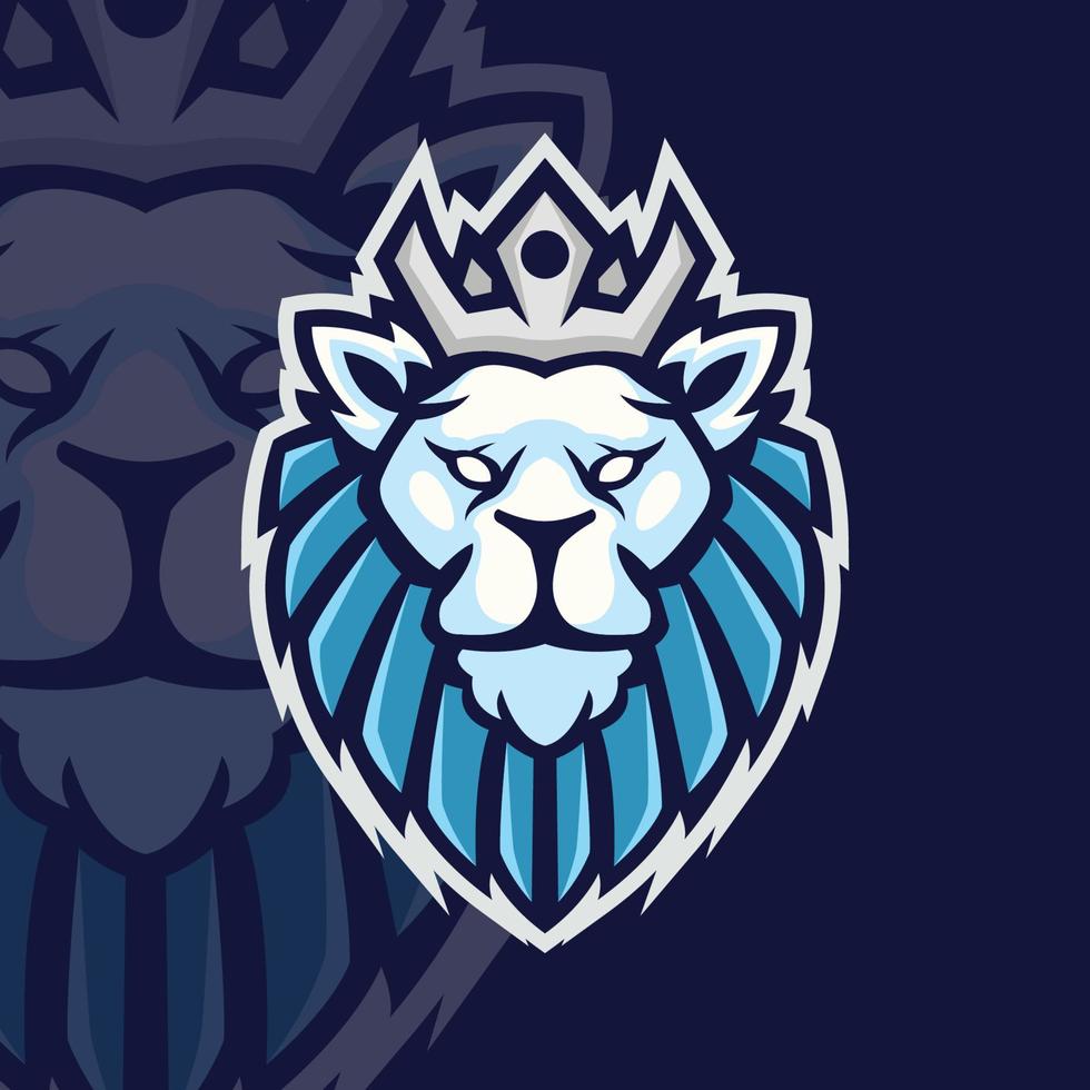 lion head mascot logo vector