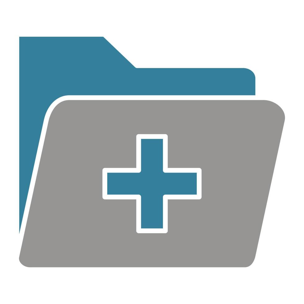 Medical Folder Glyph Two Color Icon vector