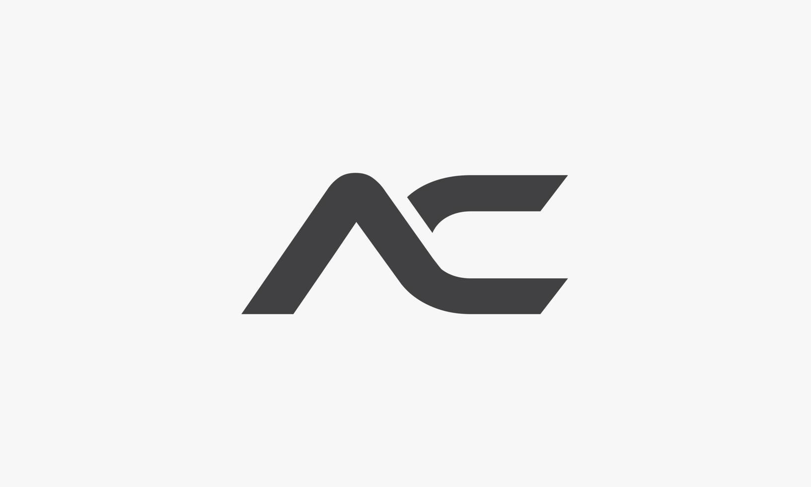 AC letter logo concept isolated on white background. vector