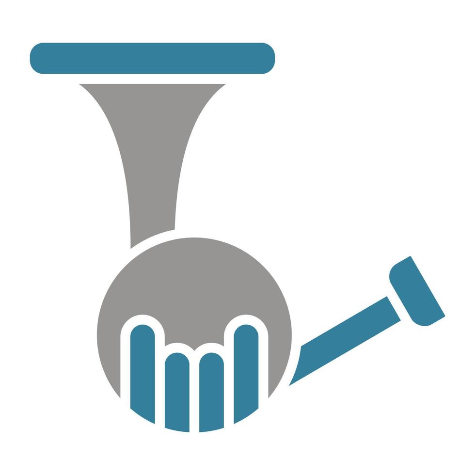 Horn Glyph Two Color Icon vector