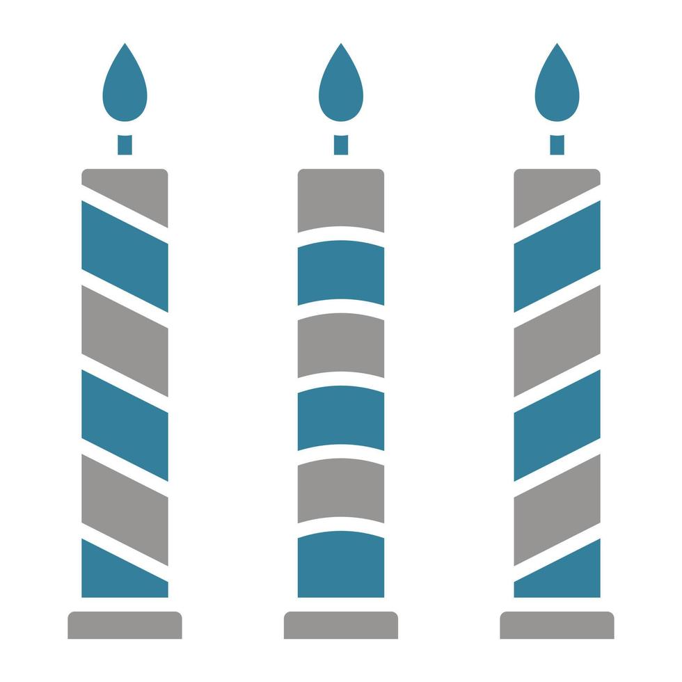 Candles Glyph Two Color Icon vector