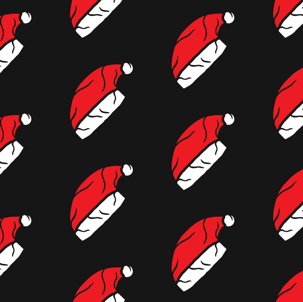 christmas hat pattern, background, texture, vector