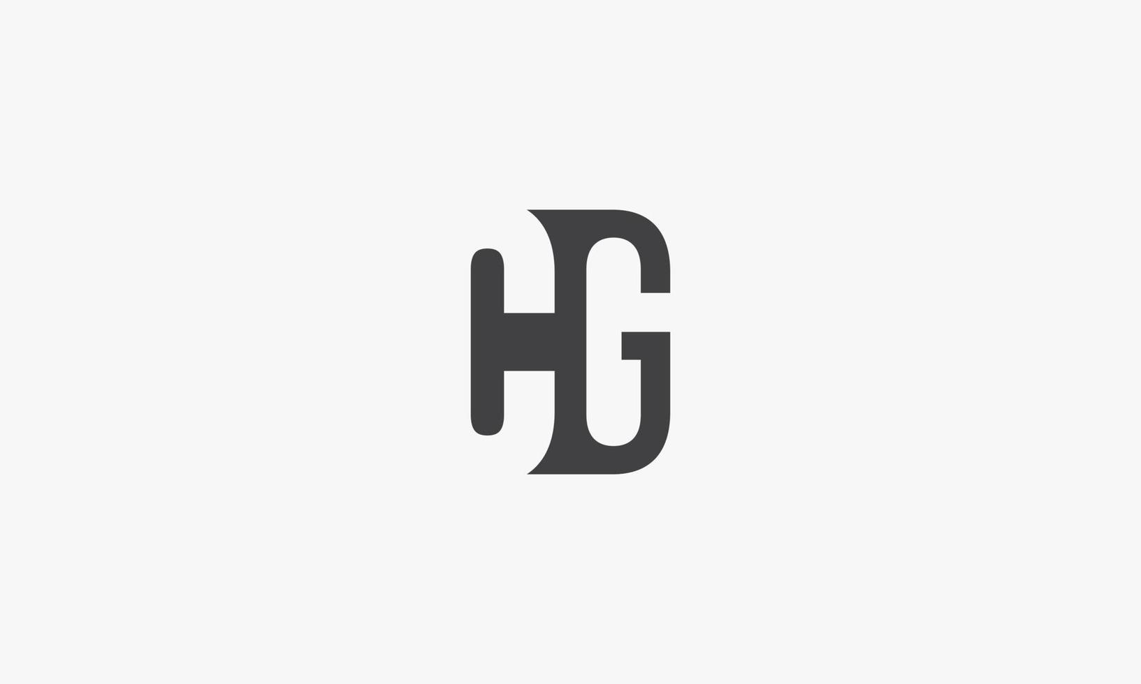 CG logo letter isolated on white background. vector