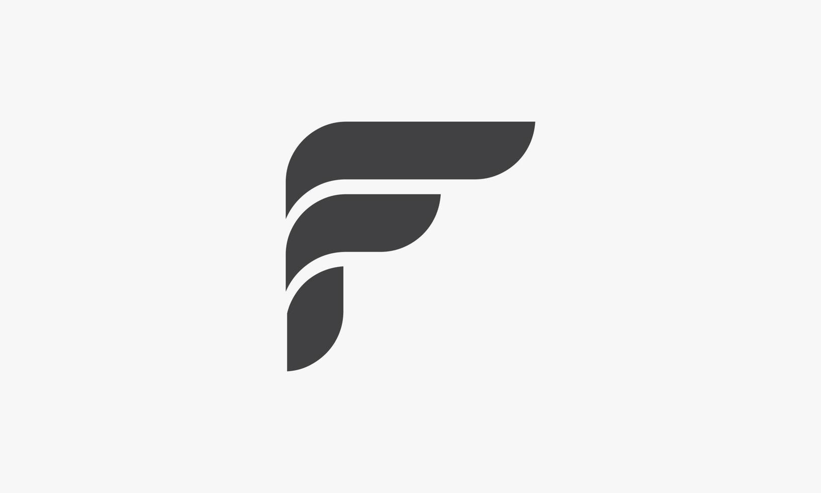 modern letter F logo concept isolated on white background. vector