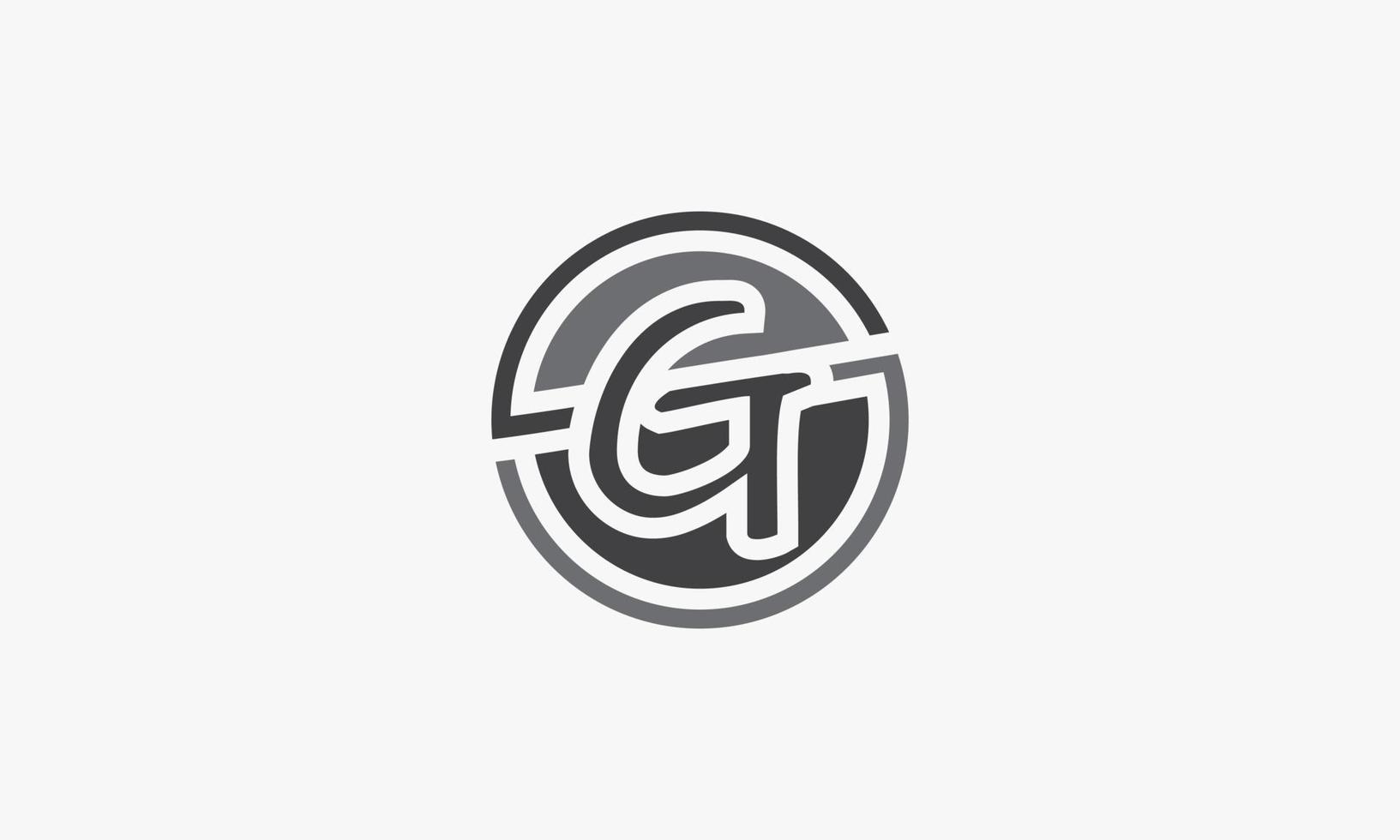 G circle letter logo isolated on white background. vector