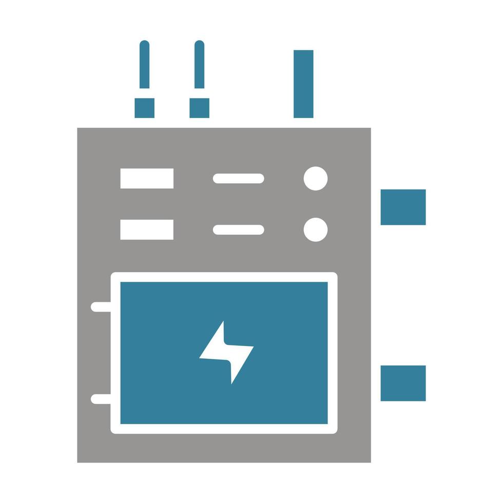 Fuse Box Glyph Two Color Icon vector