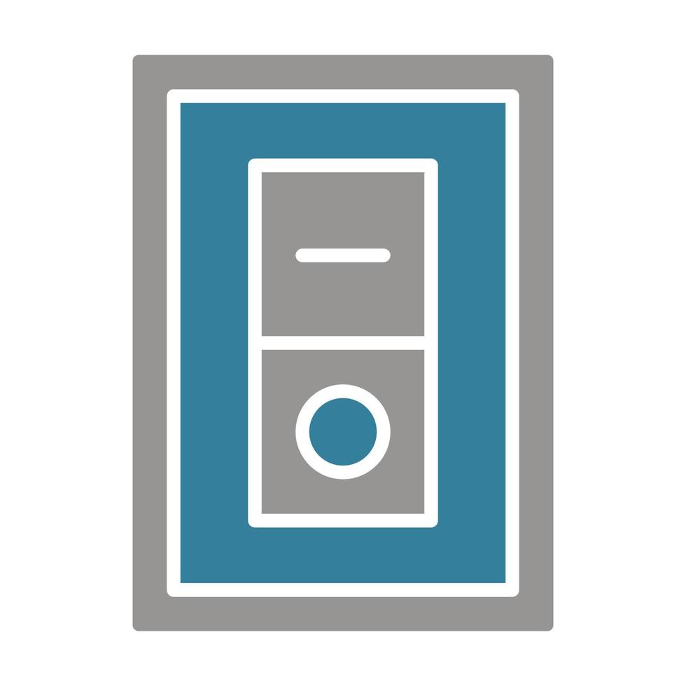 On Off Switch Glyph Two Color Icon vector