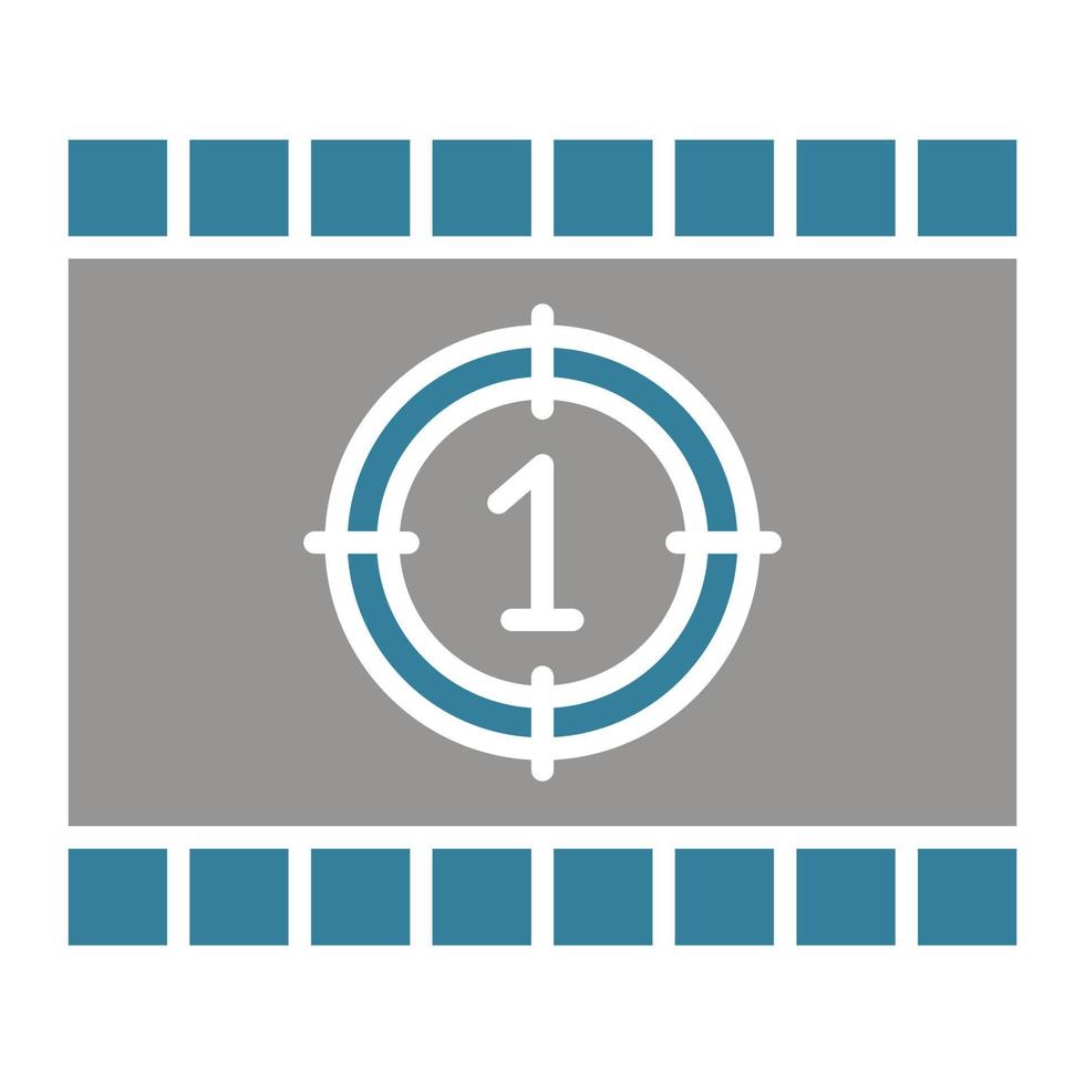 Cinema Countdown Glyph Two Color Icon vector