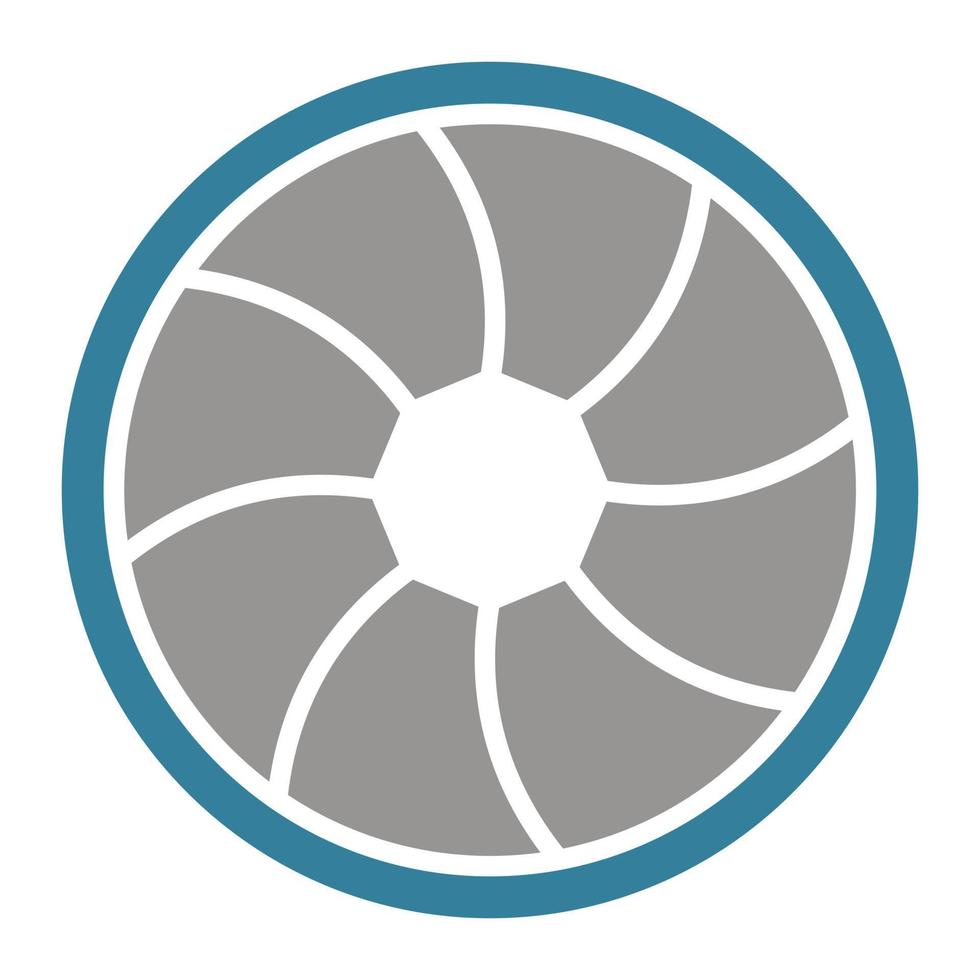 Aperture Glyph Two Color Icon vector