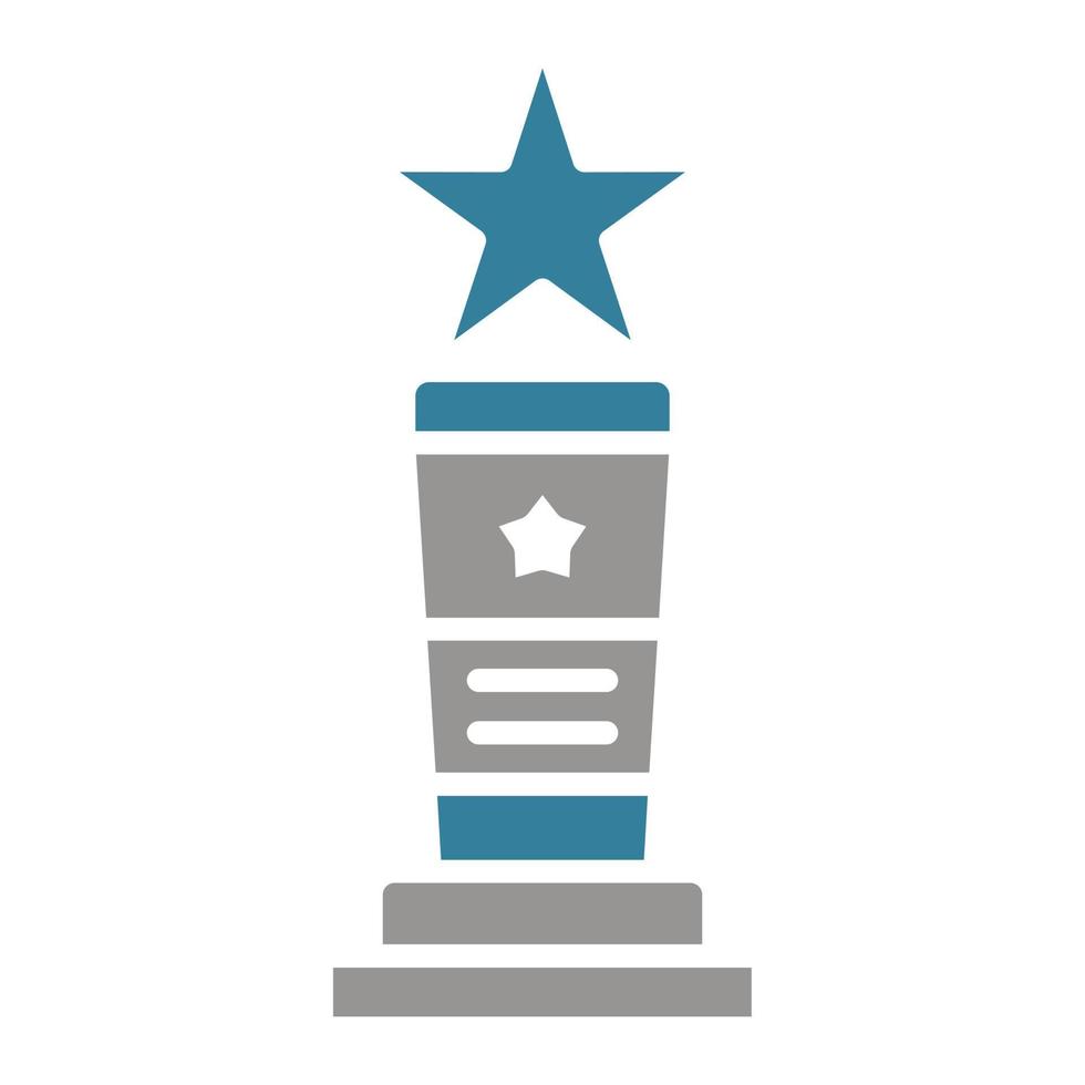 Award Glyph Two Color Icon vector