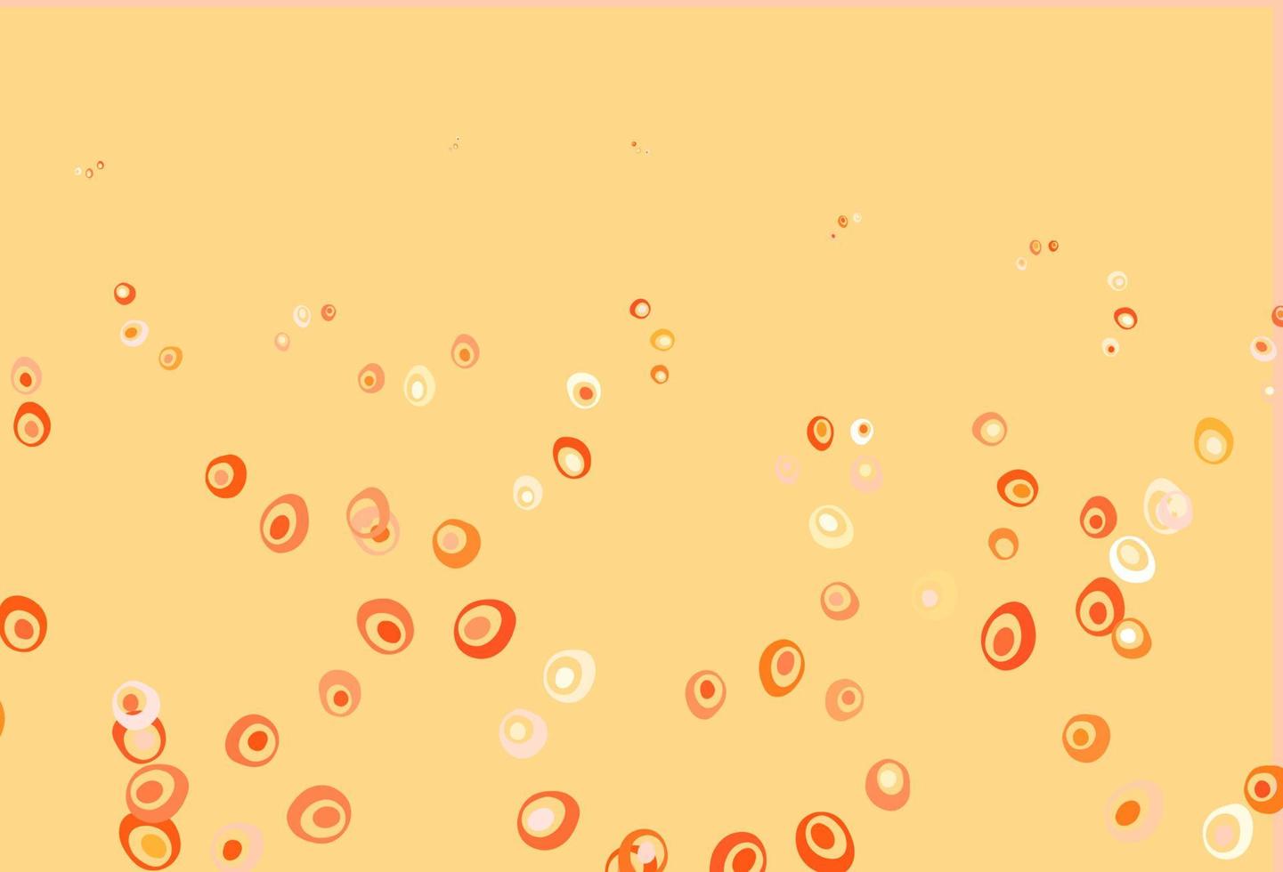 Light Yellow, Orange vector pattern with spheres.